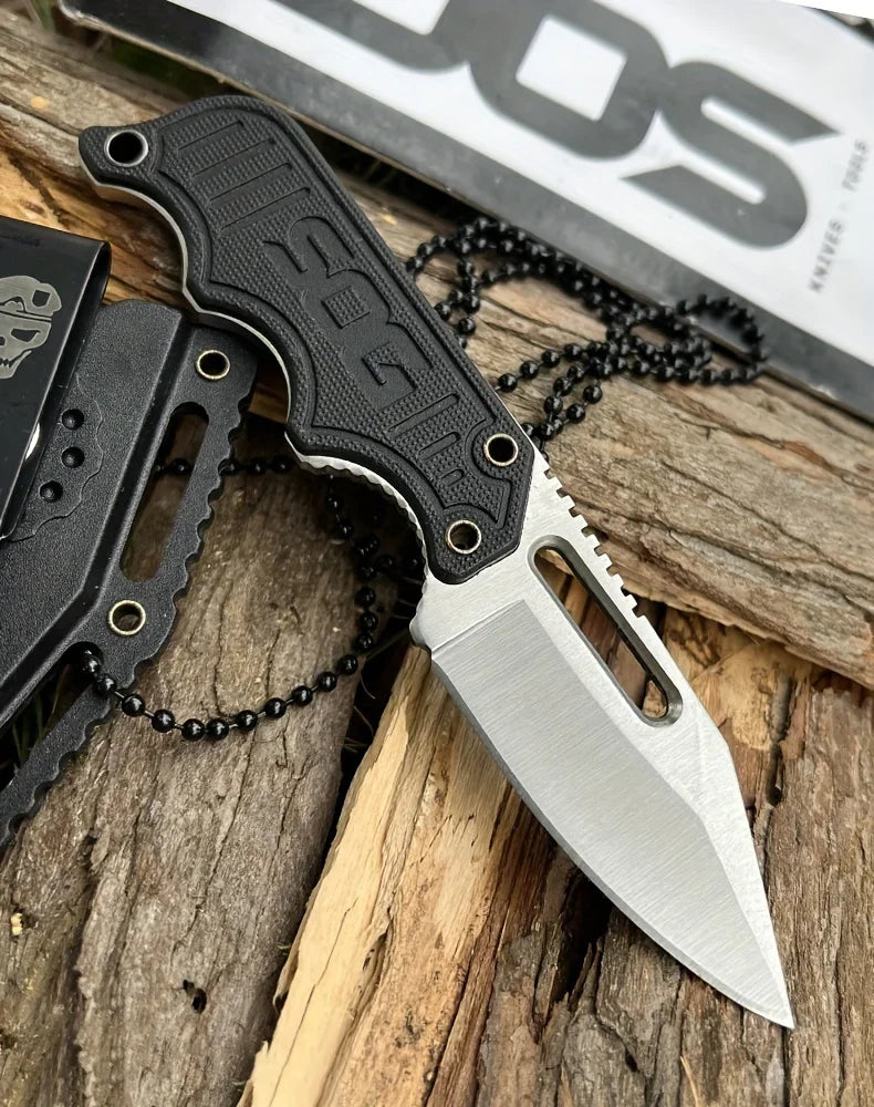 SOG Mini Fixed Blade Knife with Sheath – Compact Outdoor Tactical Tool