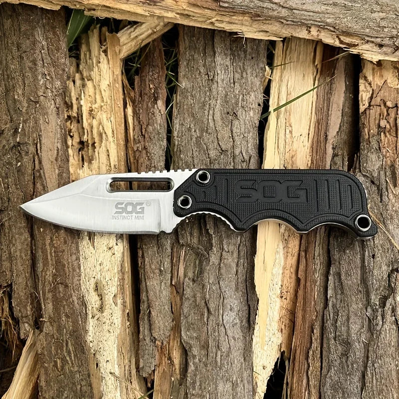 SOG Mini Fixed Blade Knife with Sheath – Compact Outdoor Tactical Tool