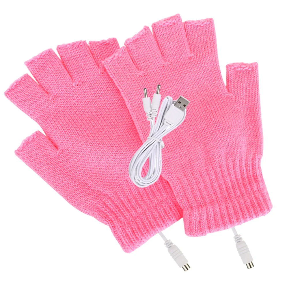 USB Heated Winter Cycling Gloves – Fingerless