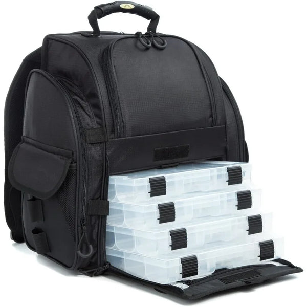 Fishing Tackle Backpack with Boxes & Rod Holders