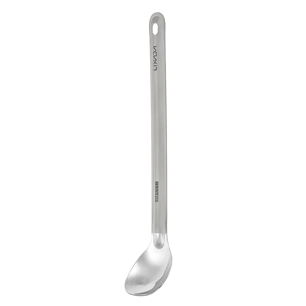 Lixada Titanium Long Handle Camping Spoon