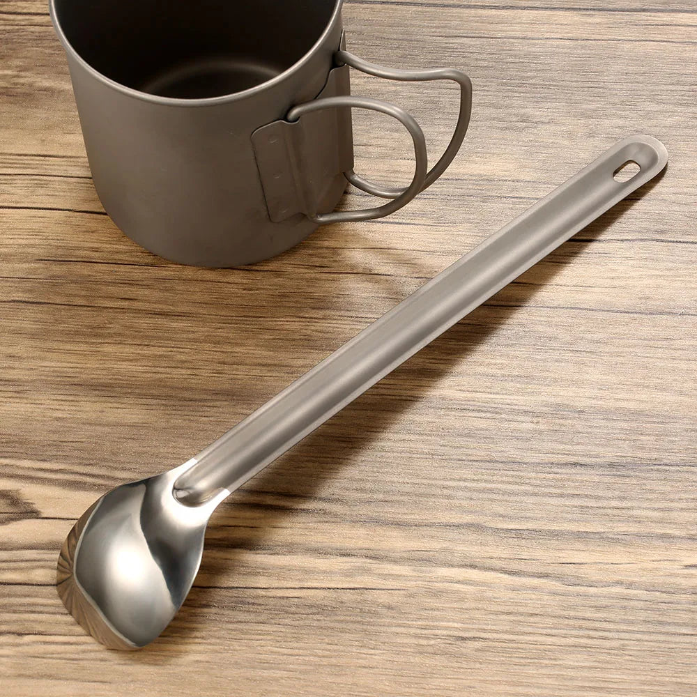 Lixada Titanium Long Handle Camping Spoon