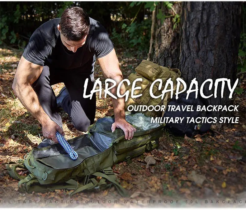 Tactical Waterproof Outdoor Backpack for Men