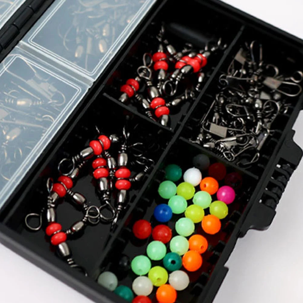 140pcs Fishing Swivels & Accessories Kit