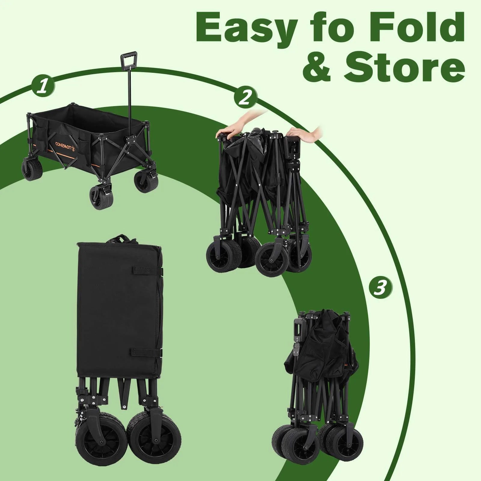 Collapsible Heavy-Duty Camping Wagon