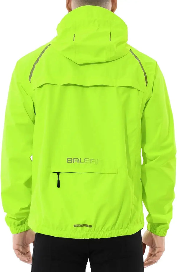 Men’s Waterproof Reflective Rain Jacket with Hood