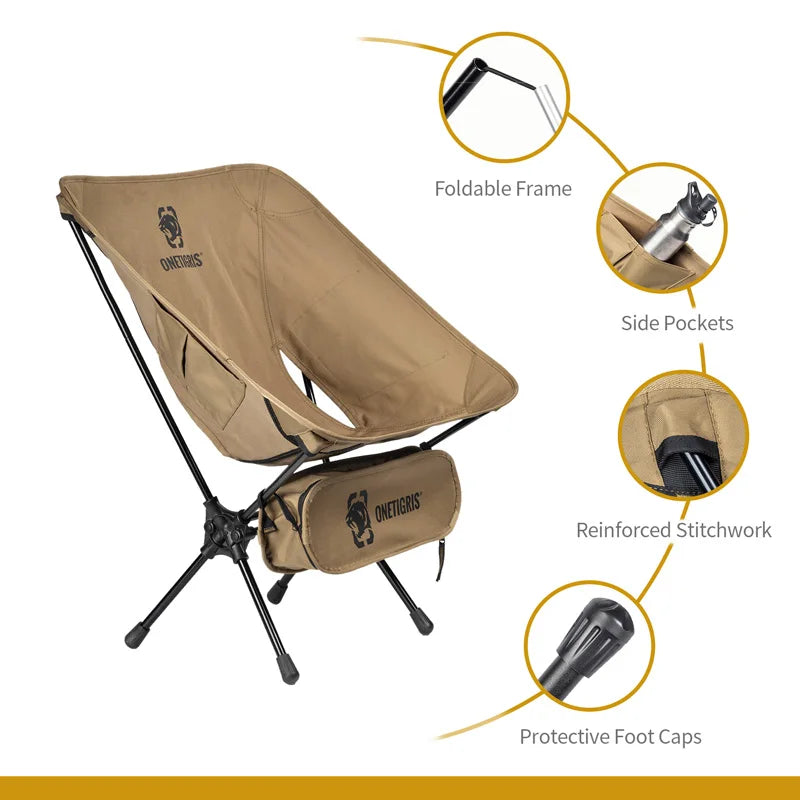 OneTigris Multicam Foldable Camping Chair – Portable Outdoor Seat