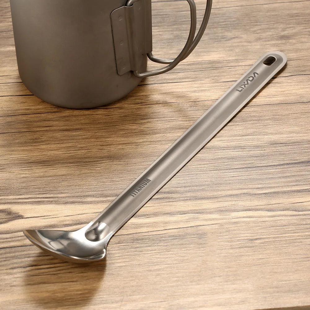 Lixada Titanium Long Handle Camping Spoon