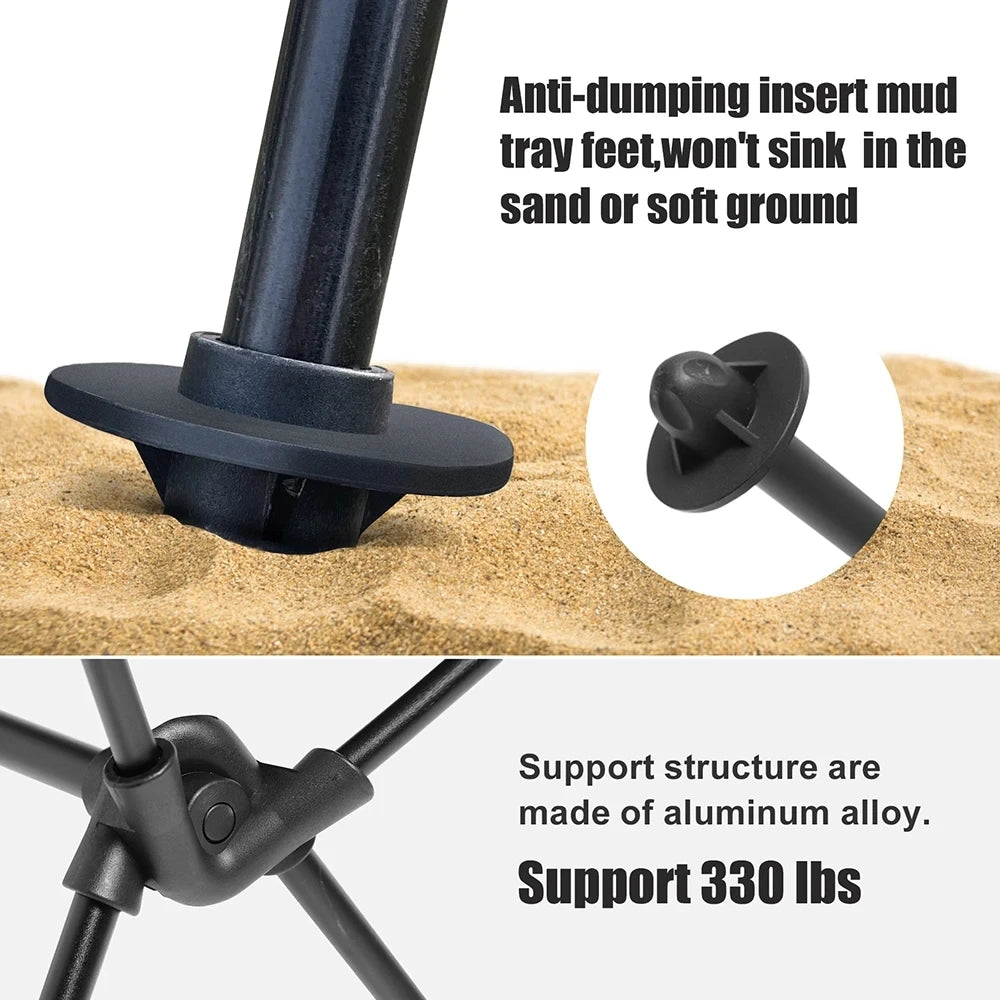 WESTTUNE Portable Folding Camping Chair with Headrest