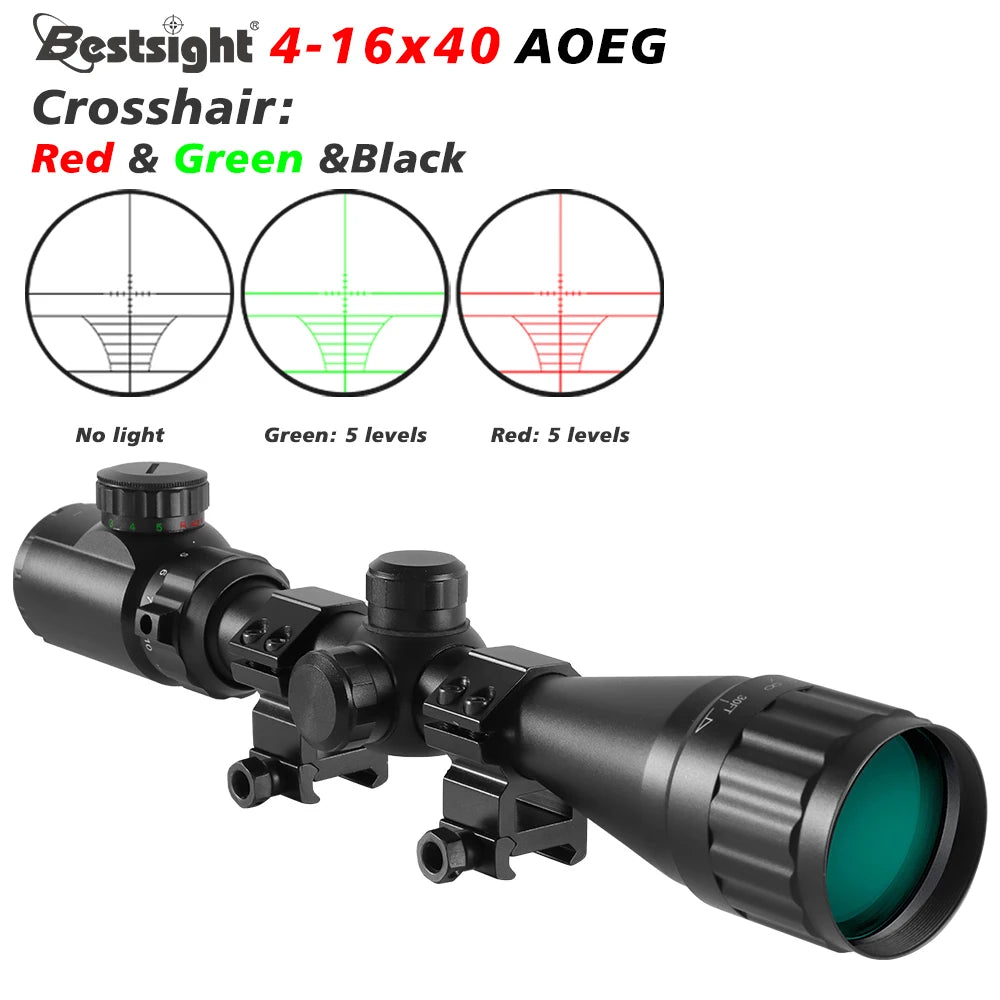 4-16x40 AOE Hunting Riflescope with Red & Green Dot