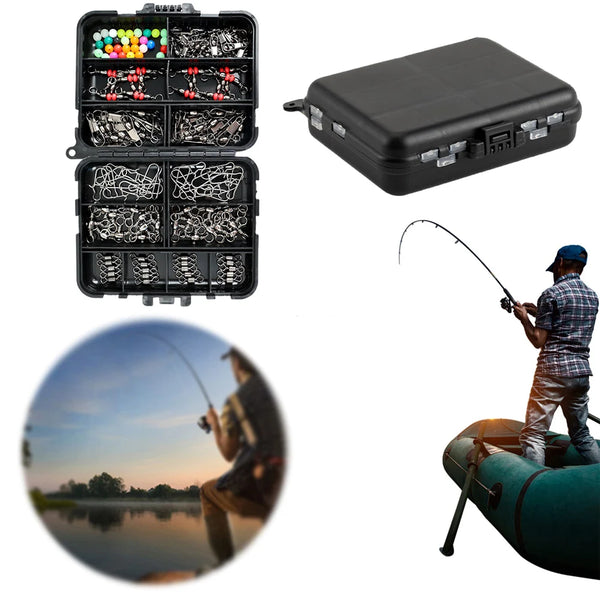 140pcs Fishing Swivels & Accessories Kit