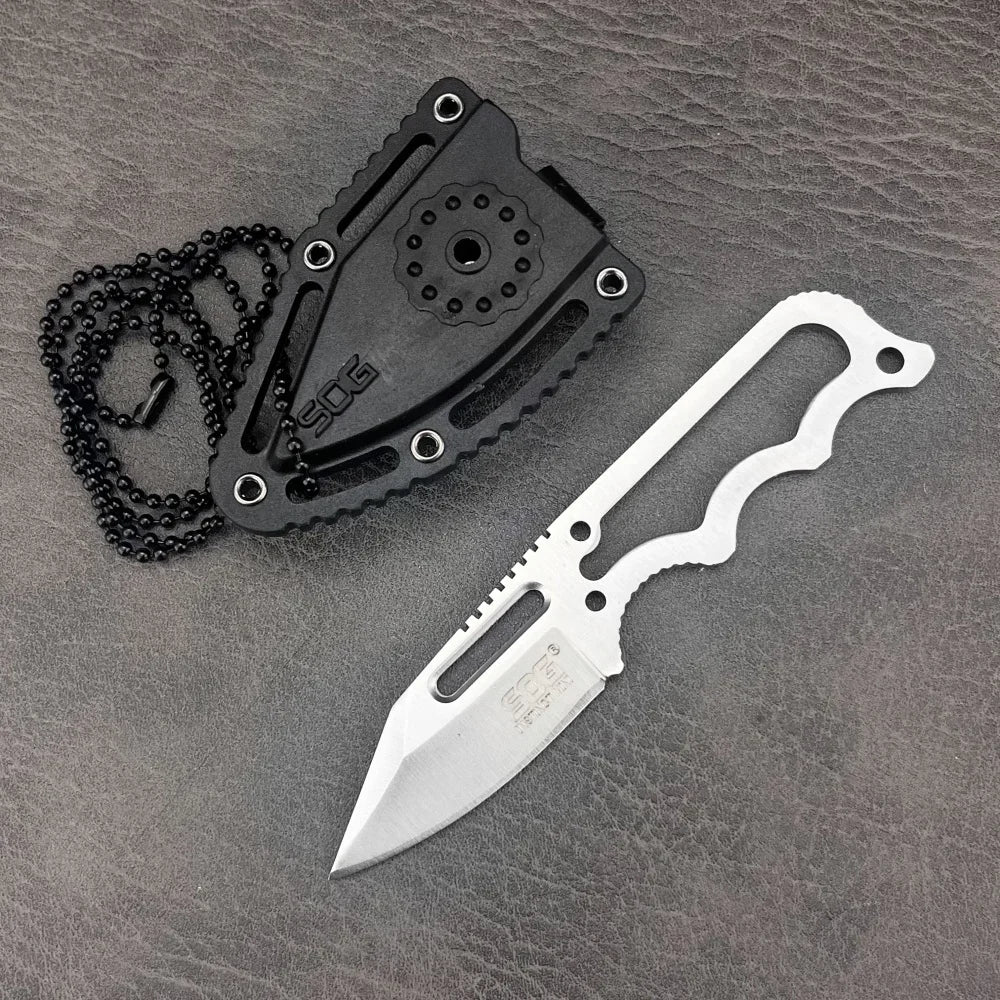SOG Mini Fixed Blade Knife with Sheath – Compact Outdoor Tactical Tool