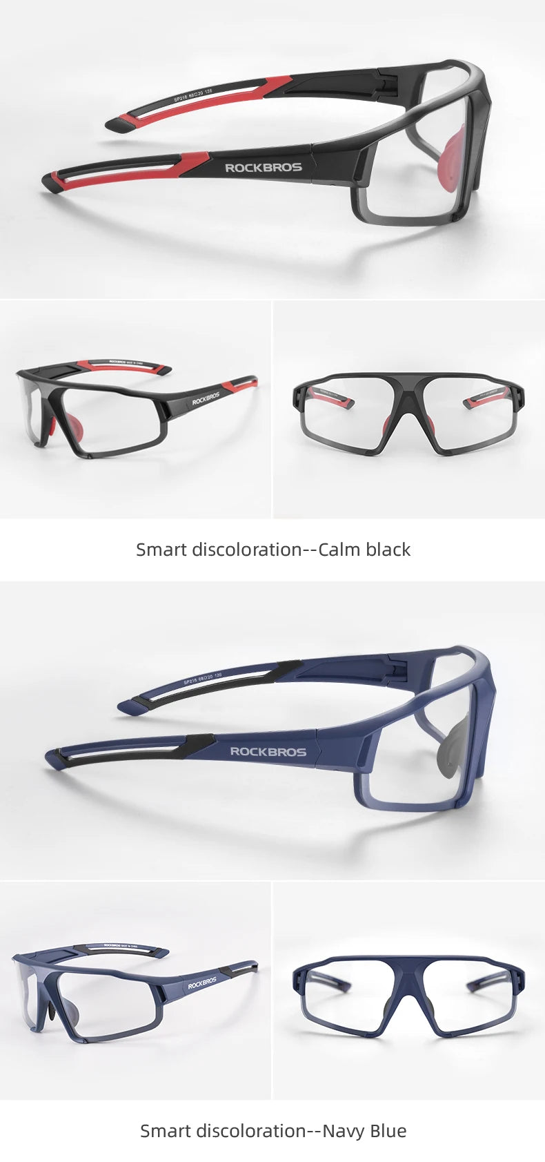 ROCKBROS Photochromic Cycling Sunglasses