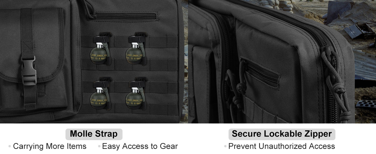 VEVOR Tactical Double Rifle Bag – 36/42 Inch