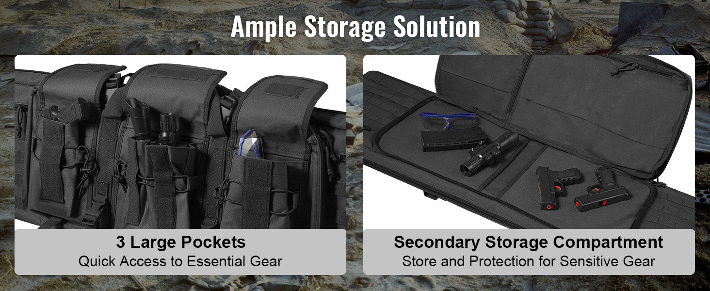 VEVOR Tactical Double Rifle Bag – 36/42 Inch